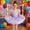 F-70Purple, variant on Big Kids Girls Ballet Dress Short Sleeve V Neck Mesh Comfortable Stylish Tutu Dresses For Stage Performance Blue 4-5 Years