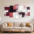 thumbnail image 4 of ZHONGYUTONG Abstract Wall Art 5 Piece Canvas Prints Black White and Gray Red Wall Decor Modern Living Room Bedroom Office Home Decor Framed (10x16inx2pcs 10x20inx2pcs 10x24inx1pcs), 4 of 5