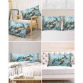thumbnail image 6 of Hokiten Pillow Cases Queen Size Set of 2, Couch Pillow Covers, Coastal Sea Turtle Satin Pillowcases with Zipper for Hair/Skin, Vintage Teal Nautical Beach Botanical 20x30 Inches, 6 of 6