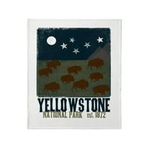 CafePress - Yellowstone Park Night Sky Throw Blanket - Soft Fleece Throw Blanket, 50"x60" for All Ages