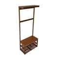 thumbnail image 4 of Bamboo Entryway Hall Tree with Storage Area Mahogany, 4 of 5