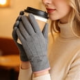 thumbnail image 2 of Wipya Cozy Touchscreen Gloves for Women Fleece Lined and Windproof Thermal Winter Wear with Snug Fit for All Day Comfort Grey, 2 of 6