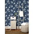 thumbnail image 5 of NextWall One O'Clocks Botanical Peel and Stick Wallpaper (Denim Blue), 5 of 7
