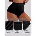 thumbnail image 2 of GAI YI Plus size Women's Briefs Coverage Underwear Ladies Panties for Women Women's High-Waist Light Tummy Control Girdle Panties 4Black XL, 2 of 2