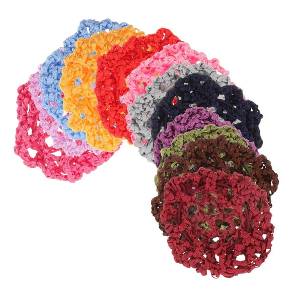 Supvox 12Pcs Durable Elastic Hair Nets for Ballet Bun Covers Home Hair Protection
