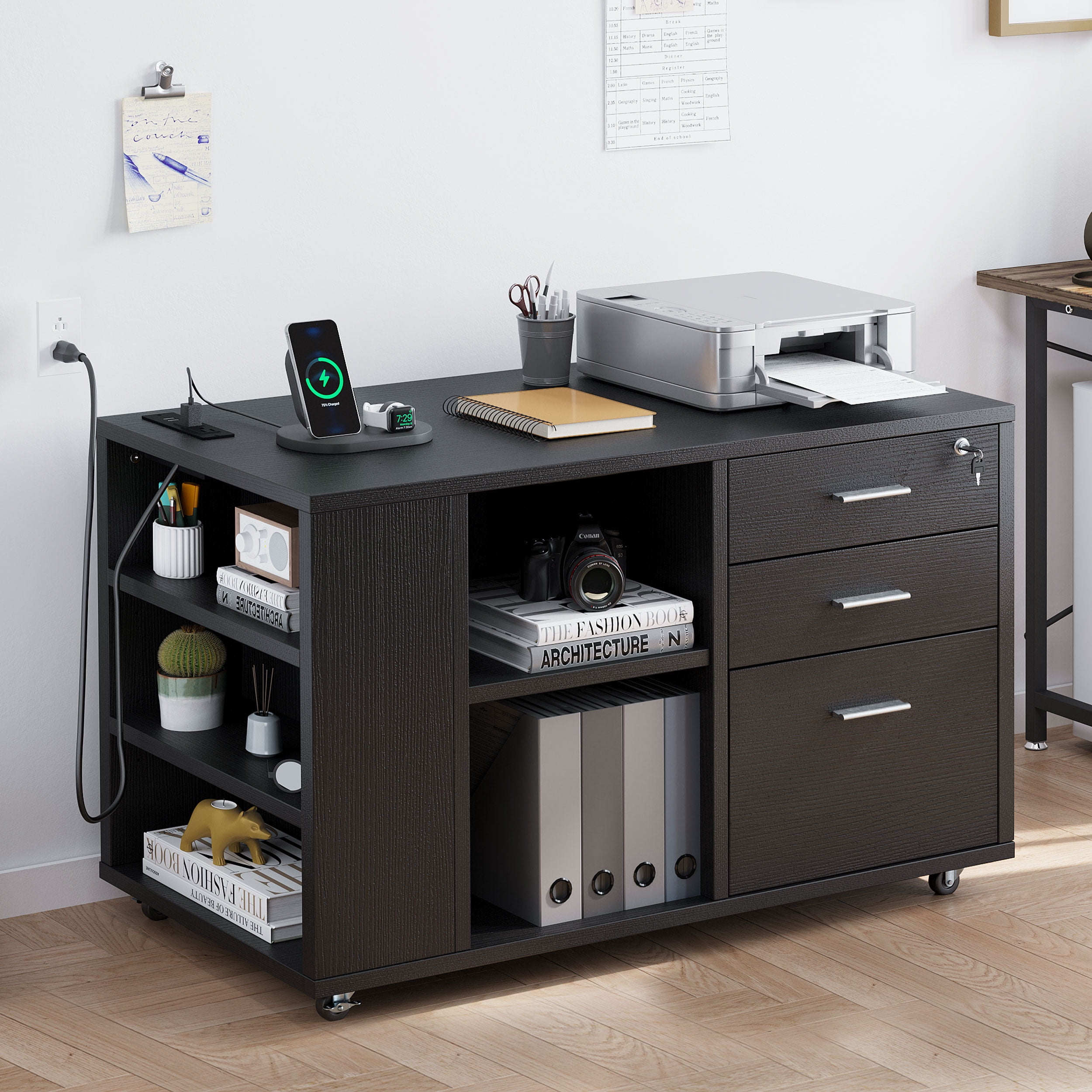 YITAHOME File with Charging Station, Mobile Lateral Filing