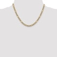 thumbnail image 2 of 14K Two-Tone Gold chain Figaro Pave 18 in 5.25 mm 5.25mm Semi-solid pave, 2 of 5