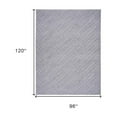 thumbnail image 4 of 8' x 10' Gray and Ivory Abstract Power Loom Washable Non Skid Area Rug, 4 of 9