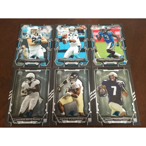 2015 Bowman BLACK Parallel Carolina Panthers Team Set 6 Cards Payne ...