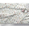 thumbnail image 3 of Soimoi White Georgette Viscose Fabric Arrow Tribal Print Sewing Fabric Yard 42 Inch Wide, 3 of 3