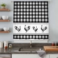 thumbnail image 4 of Farmhouse Black Plaid Sheer Curtains 63 Inches Long, Vintage Country Cock Checkered Light Filering Curtains, Breathable Simi Curtain Privacy Drapes for Living Room Bedroom Window Treatment, 4 of 9