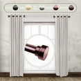 thumbnail image 2 of Home Decorative 1" Diameter Side Curtain Rod 12-20" Long (Set of 2) - Bronze, 2 of 2
