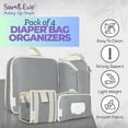 thumbnail image 2 of Sam & Evie Bolsas organizadoras para pañales para bebés, paquete de 4 cubos de embalaje para bolsas de pañales para niños, viene con bolsa de alimentos aislada, bolsa grande de doble cara, bolsa para, 2 of 5