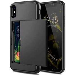 Porte-cartes En Silicone Pour Smartphone - Colle Sur La Coque, Pour 2 Cartes Et Un Rouge à Lèvres - Compatible IPhone, Samsung, Etc.