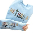 thumbnail image 4 of Christian Quote Sweatshirt – “He Has a Plan, You Have a Purpose” Inspirational Faith Sweater, Bible Verse Pullover for Men & Women, 4 of 6