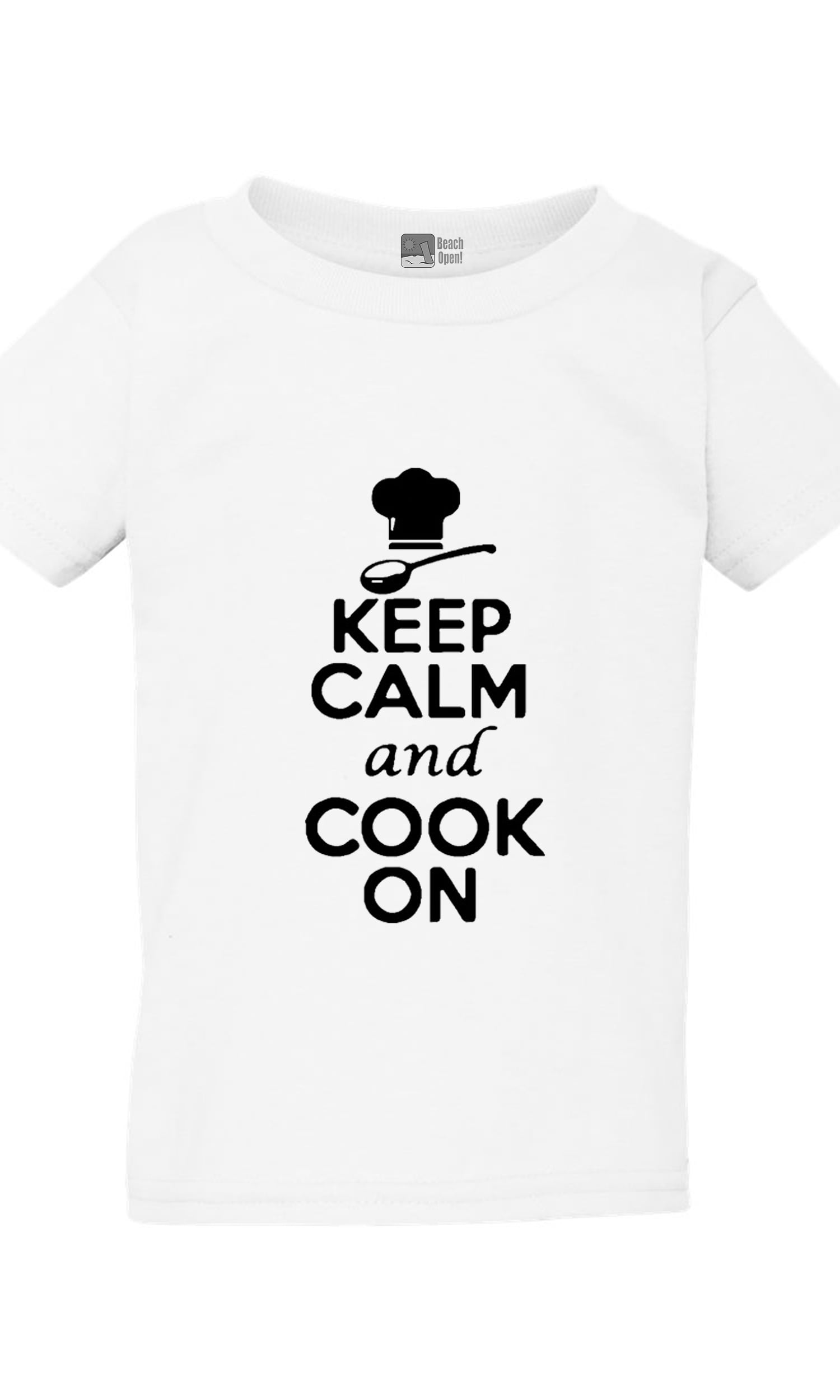 Keep Calm and Cook On Cuisine Restaurant Funny Toddler Kids T-Shirt Tee