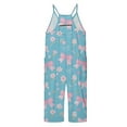 thumbnail image 5 of Girls Sleeveless Jumpsuit Summer Outfits For Girls Loose Rompers Bowknot Outfits For Girls, 5 of 5
