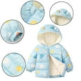 thumbnail image 5 of Godderr Kids Baby Girls Boys Winter Jacket，Toddler Warm Hooded Warm Jacket Baby Short Cartoon Printing down Cotton Outerwear for 1-6Y, 5 of 6