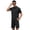 Black, variant on COOFANDY Men's Waffle Knit Polo Shirt and Shorts Set 2 Pieces Outfits Summer Suit Casual Tracksuit with Pockets Army Green L