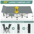 thumbnail image 5 of Seeutek Folding Camping Cot for Adults, 75"x28" Sleeping Bed with Mattress 1200D Double Layer Oxford Outdoor Cots w/ Carry Bag for Camping Home Office Nap Beach Travel, 5 of 6