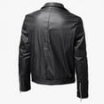 thumbnail image 2 of Leather Jacket for Men Classic Vintage Style Leather Jackets for Men Biker Bomber Jackets, 2 of 6