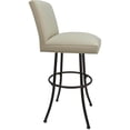 thumbnail image 3 of Set of 3 Extra Tall Swivel Metal Stools - Sommerville Noam - Beige Vinyl - Brown, 3 of 4