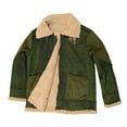 thumbnail image 6 of Green Jackets for Men Fleece Winter Bomber Jacket Lightweight Long Sleeve Warm Coat for Men, 6 of 6