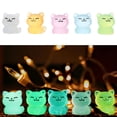 thumbnail image 4 of 30 figuras de gato en miniatura que brillan en la oscuridad, lindas figuras de gato pequeñas, pequeños animales de resina, gato, 4 of 7