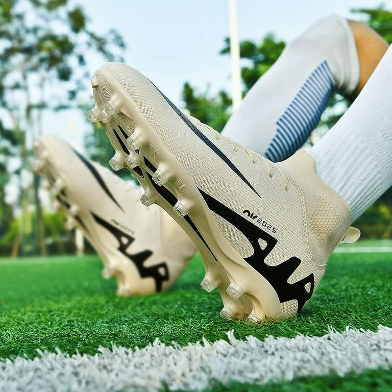 Ruran Mens High-Top Soccer Cleats Womens Turf Football Shoes Boys