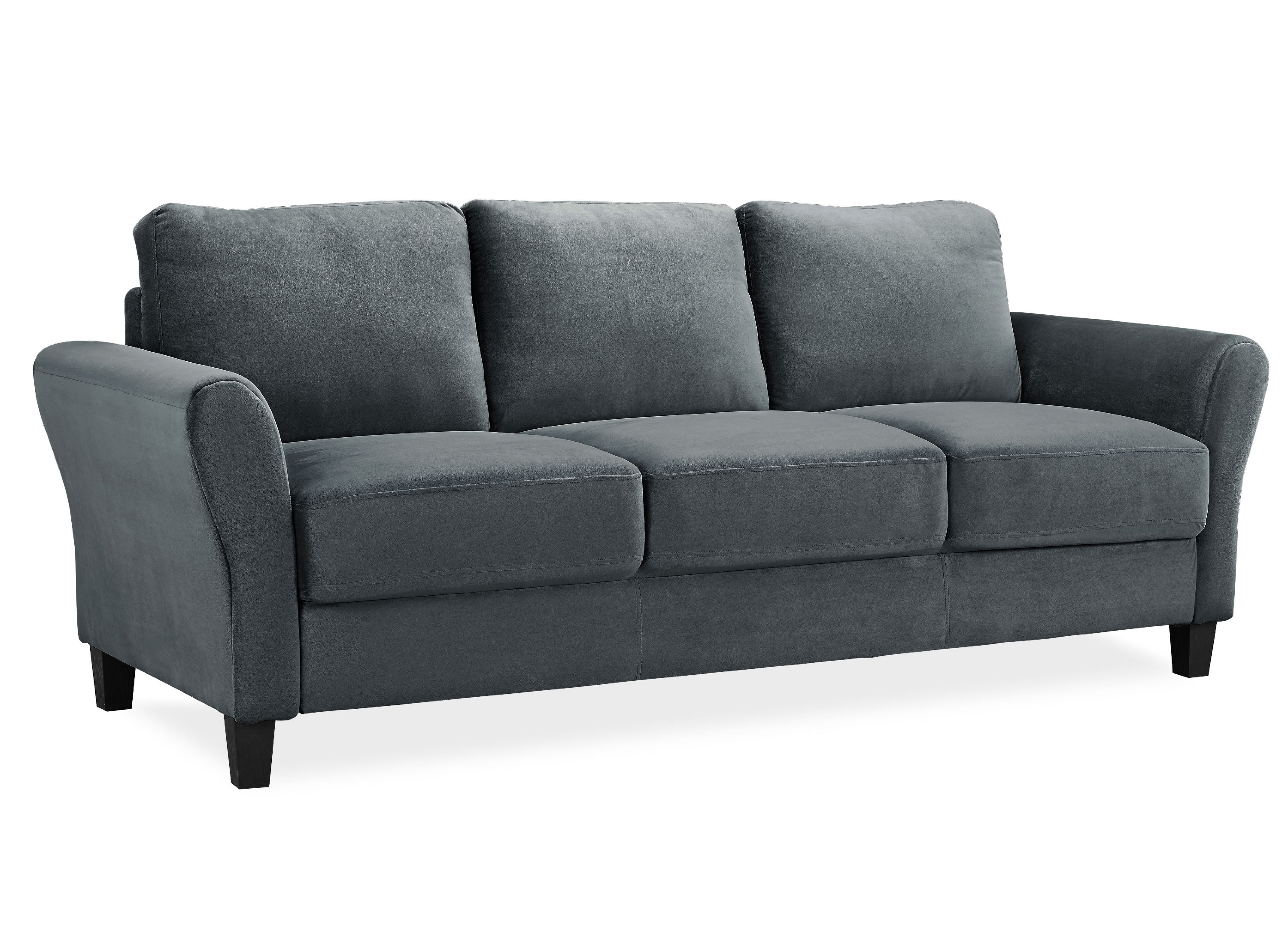 Lifestyle Solutions Alexa Sofa with Curved Arms, Gray Fabric - image 2 of 6