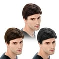 25cm 10inch Wigs Man Slanting Handsome Short Straight Hair Europe And