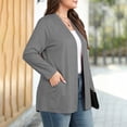 thumbnail image 4 of UQJfacai Lightweight Tunic Cardigan For Women Long Sleeve Open Front Cardigans Fall Elegant Outwear, 4 of 6