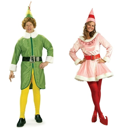 Buddy the Elf and Jovi Couples Costume Bundle Set -
