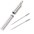 thumbnail image 1 of Soporte para palillos de dientes con 2 palillos de dientes de titanio, dispensador y contenedor portátil de palillos de dientes de acero inoxidable para exteriores WD.WDQZL Hogar, 1 of 5