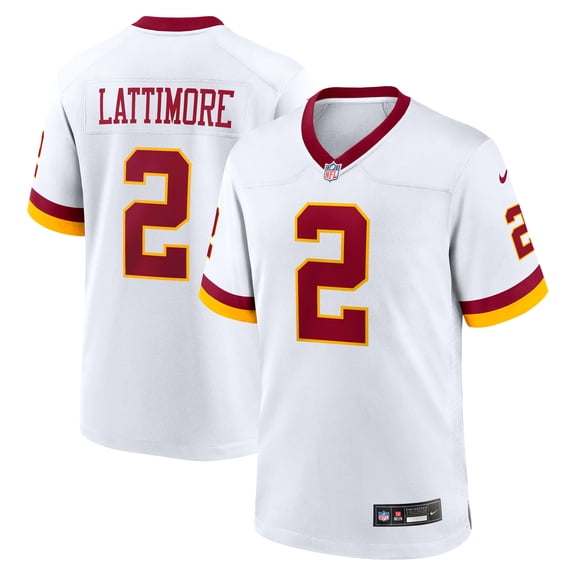 Men's Nike Marshon Lattimore White Washington Commanders Game Super Bowl Era Jersey
