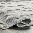 thumbnail image 5 of nuLOOM Raven Modern Stars High Low Shaggy Tassel Area Rug, 4' x 6', Raven Light Grey, 5 of 9