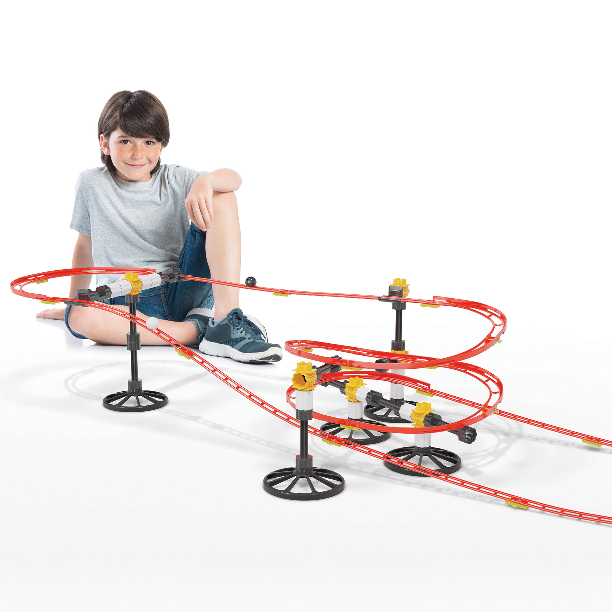 Circuit De Billes Quercetti Skyrail League - Jeu De Construction Avec Plus De 7m De Pistes, Loopings Et Sauts - Pour Défis Entre Amis - Fabriqué En Italie