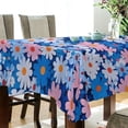 thumbnail image 5 of Yayeee Tablecloths 54" x 72" Rectangle Wrinkle Resistant Party Table Cover, Blue Daisy, 5 of 8