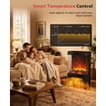thumbnail image 5 of Flamemore 20" Electric Fireplace Heater, 3D Dynamic Flame Space Heater with Remote & Timer Control, Adjustable Thermostat, 1500W, 5 of 11