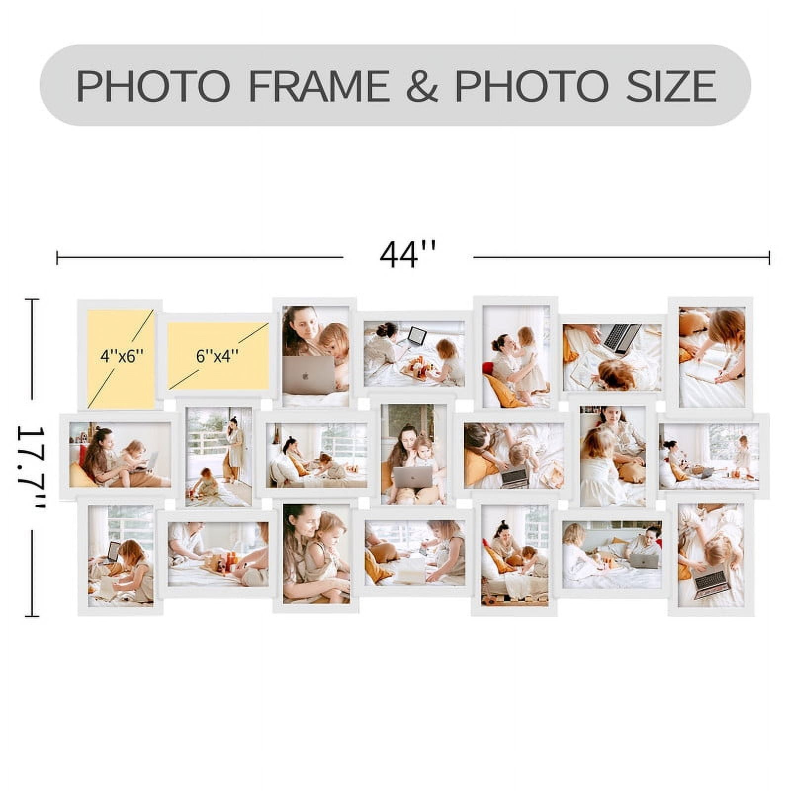 Hello Laura 21-Opening 6x4 Inch Family Picture Frames, White