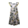 thumbnail image 2 of Robe Hawaïenne Fille Robe Maxi Ananas Tropical pour Tout-Petits et Petites Filles (2T), 2 of 2