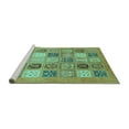 thumbnail image 2 of Ahgly Company Machine Washable Indoor Rectangle Abstract Turquoise Blue Modern Area Rugs, 2' x 4', 2 of 4
