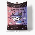 thumbnail image 1 of Manta de franela ligera y cálida con dibujos animados de Halloween de Kuromi, suave y afelpada, para sofá, ropa de cama, decoración de sala de estar, 30 x 40, color 2, 1 of 1
