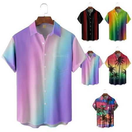 

Big & Tall Men Casual Button Down Short Sleeve Shirts Stylish Classic Clothing Apparel For Men Boys