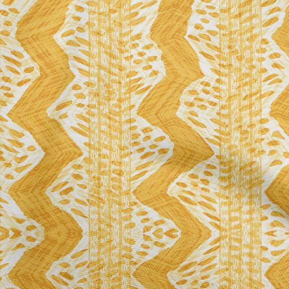 oneOone Polyester Spandex Gamboge Yellow Fabric Animal Skin Sewing Fabric By The Yard Printed Diy Clothing Sewing Supplies 56 Inch Wide