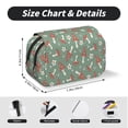thumbnail image 5 of Rateoe Retro Hippie Groovy Mushroom Pattern Double Clamshell Pen Case, Storage Organizer with Two Zipper Compartments– Holds Up to 50 Pencils & Pens, 5 of 7