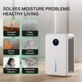 thumbnail image 4 of Behome Dehumidifier, 95OZ Dehumidifiers for Home (646 Sq.Ft), Auto Shut off Smart Dehumidifiers for Bedroom Basement Bathroom,White, 4 of 8