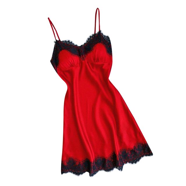 Lencería de encaje Baoblaze Ropa de dormir de pijama para mujer Rojo