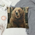 thumbnail image 2 of Qinduosi Rustic Cabin Throw Pillow Covers - Pillow Cover Country Nature Wildlife Pillow Case Bear Moose Pillows Cushion Covers Decorative for Couch Bed White, 2 of 5