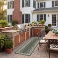 thumbnail image 3 of Safavieh Courtyard Candace Spotted Indoor/Outdoor Runner Rug, Dark Green/Ivory, 2'3" x 8', 3 of 10